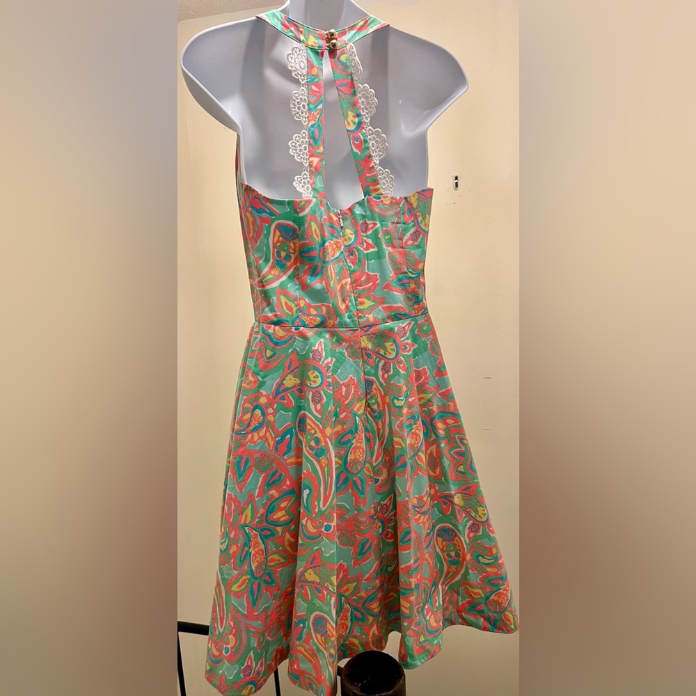 NWOT! Lilly Pulitzer Zo Dress-Sand Bar Blu Make a Splash Print. - Picture 3 of 15